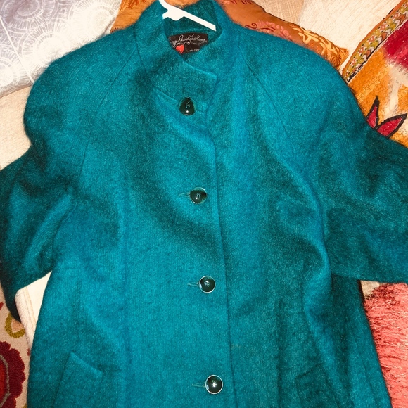 GEORGE DAVID FASHIONS mohair coat/gorgeous color - Picture 1 of 8